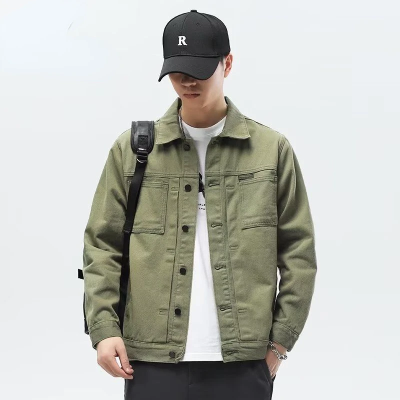 2023 New Men's Jacket Spring and Autumn Casual Solid Color Man Jackets Long Sleeve Windbreakers Button Coats Outerwear Top Q03
2023 New Men's Jacket Spring and Autumn Casual Solid Color Man Jackets Long Sleeve Windbreakers Button Coats Outerwear Top Q03