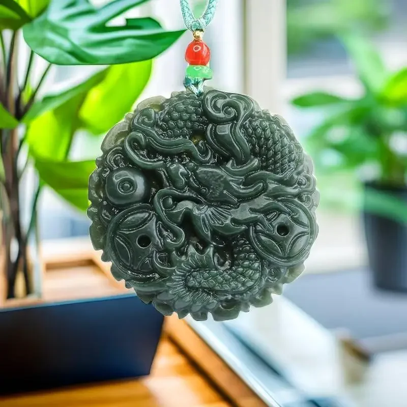 Hetian Jade Dragon Pendant Charm Jewelry Natural Gemstone Pendants Luxury Talismans Necklace Men Jadeite Stone Gift Gemstones
Hetian Jade Dragon Pendant Charm Jewelry Natural Gemstone Pendants Luxury Talismans Necklace Men Jadeite Stone Gift Gemstones