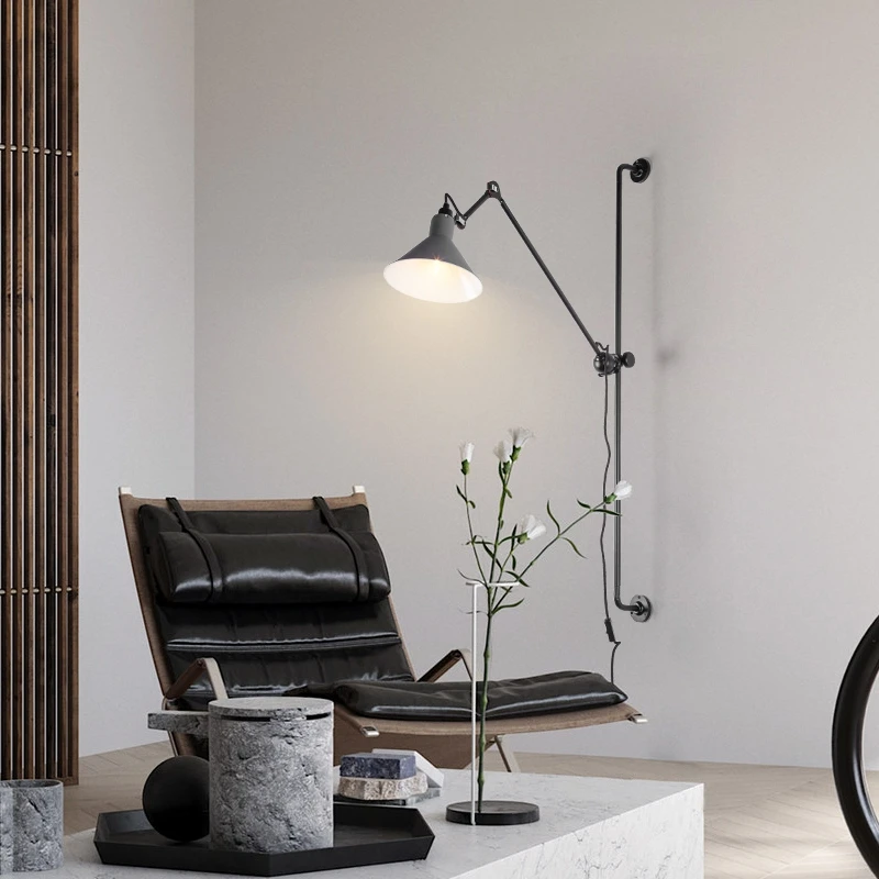 Modern Nordic LED Long Arm Wall Light Black Simple Wall Lamp Home Indoor Lighting for Living Office/Study Room Bedroom Bedside
Modern Nordic LED Long Arm Wall Light Black Simple Wall Lamp Home Indoor Lighting for Living Office/Study Room Bedroom Bedside