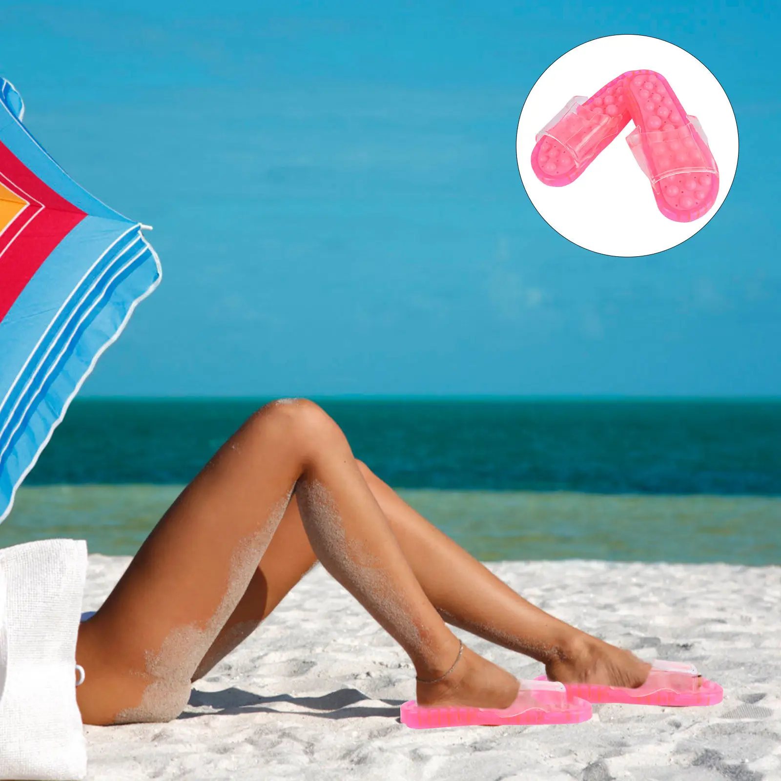 1 Pair Foot Massager Slippers Colorful Summer Anti-Skid Lightweight Comfortable Shoes Size M Red for Home Shower Outdoor
1 Pair Foot Massager Slippers Colorful Summer Anti-Skid Lightweight Comfortable Shoes Size M Red for Home Shower Outdoor