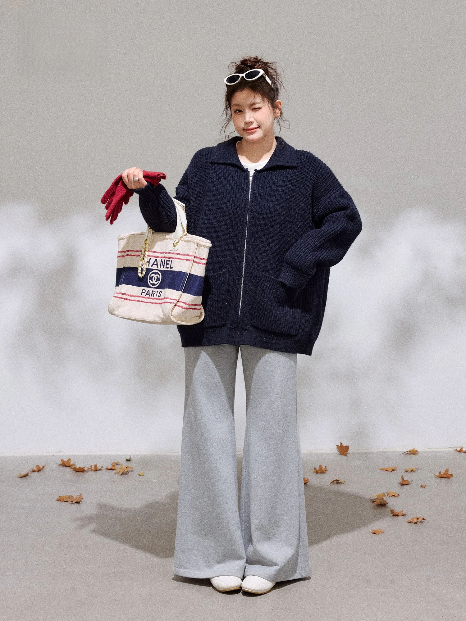 plus Size Women's Korean Sle Slimming Blue Sweater Jaet Casual Pants Set High Waist Commute Faion Winter Collection
plus Size Women's Korean Sle Slimming Blue Sweater Jaet Casual Pants Set High Waist Commute Faion Winter Collection