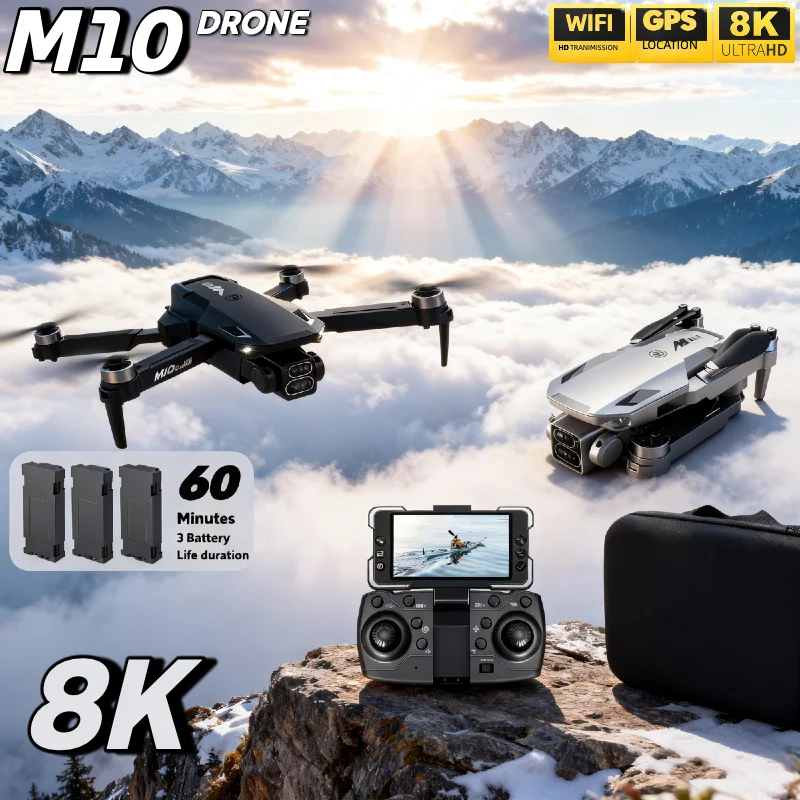 Оригинальный квадрокоптер M10 RC с бесщеточным двигателем, функцией обхода препятствий, двойной камерой 8K HD с экраном, FPV и Wi-Fi.
Оригинальный квадрокоптер M10 RC с бесщеточным двигателем, функцией обхода препятствий, двойной камерой 8K HD с экраном, FPV и Wi-Fi.