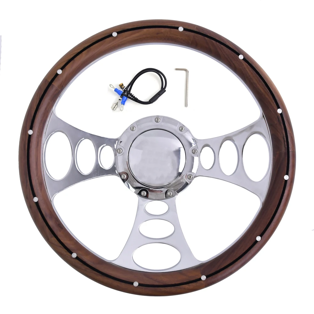350MM 14 Inch Riveted Light Wooden Grip Racing Steering Wheels 8mm Bracket Drift Sport Steering Wheel for 9 hole Vintage Car
350MM 14 Inch Riveted Light Wooden Grip Racing Steering Wheels 8mm Bracket Drift Sport Steering Wheel for 9 hole Vintage Car