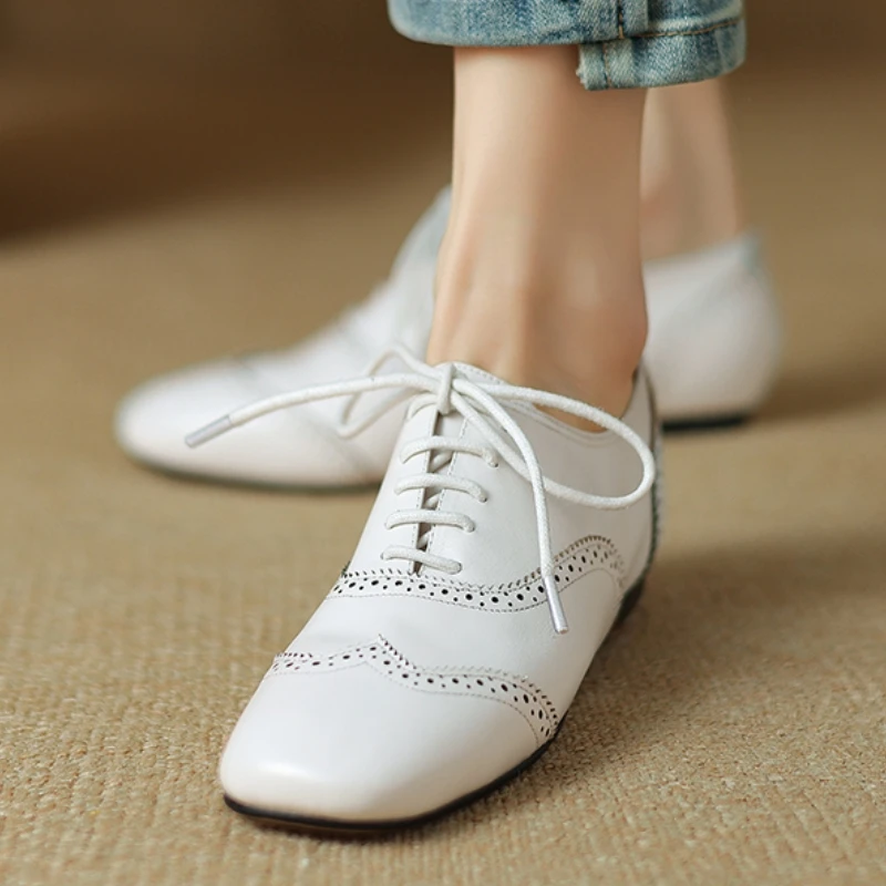 White Genuine Leather Women's Loafers Flats Shoes British 2026 Spring Autumn Casual Walking Work Shoes Black Flats Big Size 48
White Genuine Leather Women's Loafers Flats Shoes British 2026 Spring Autumn Casual Walking Work Shoes Black Flats Big Size 48