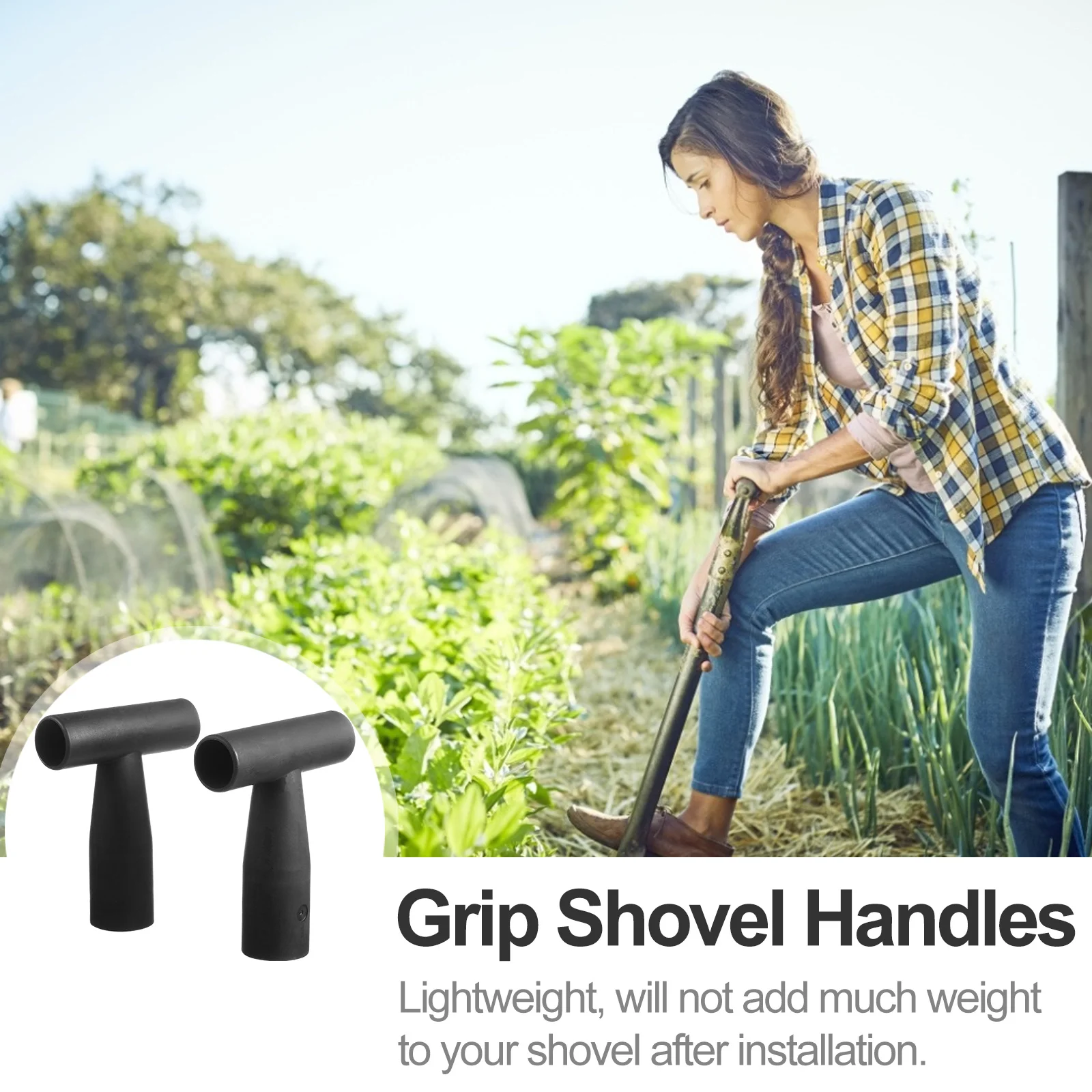 2Pcs T-Style Shovel Handle Replacement Heavy-Duty Plastic Grip for Spade Fork Tool Ergonomic Design Easy to Install
2Pcs T-Style Shovel Handle Replacement Heavy-Duty Plastic Grip for Spade Fork Tool Ergonomic Design Easy to Install