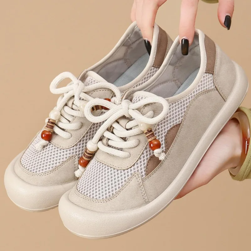 Women's Vintage Beaded Mesh Sneakers Breathable Lace Up Walking Shoes Lightweight Soft Sole Casual Platform Trainers Daily Wear
Women's Vintage Beaded Mesh Sneakers Breathable Lace Up Walking Shoes Lightweight Soft Sole Casual Platform Trainers Daily Wear