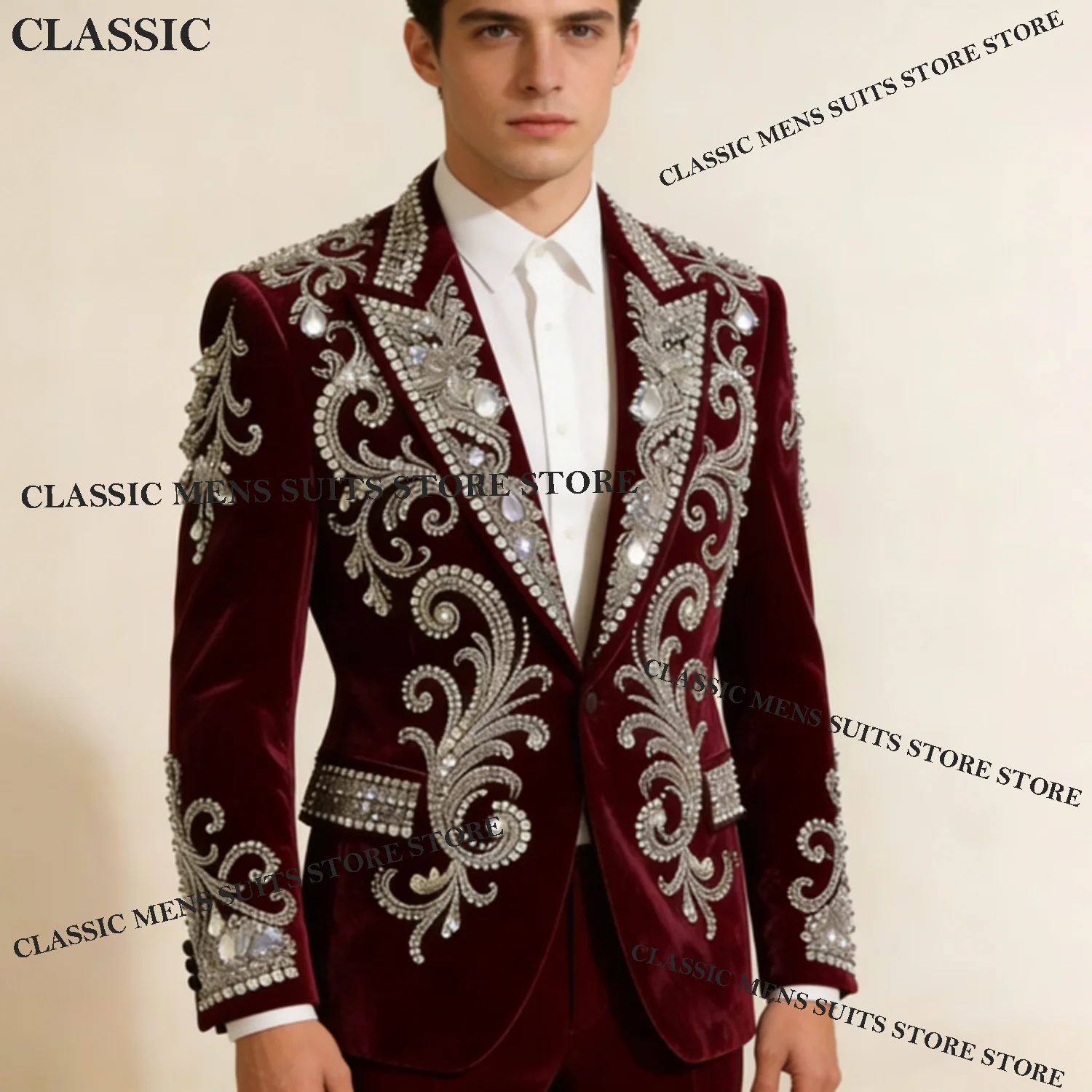 Индивидуальные мужские костюмы-двойки: приталенные смокинги для жениха, свадебные, с бисером и кристаллами, для выпускного вечера, элегантный тerno masculino
Индивидуальные мужские костюмы-двойки: приталенные смокинги для жениха, свадебные, с бисером и кристаллами, для выпускного вечера, элегантный тerno masculino