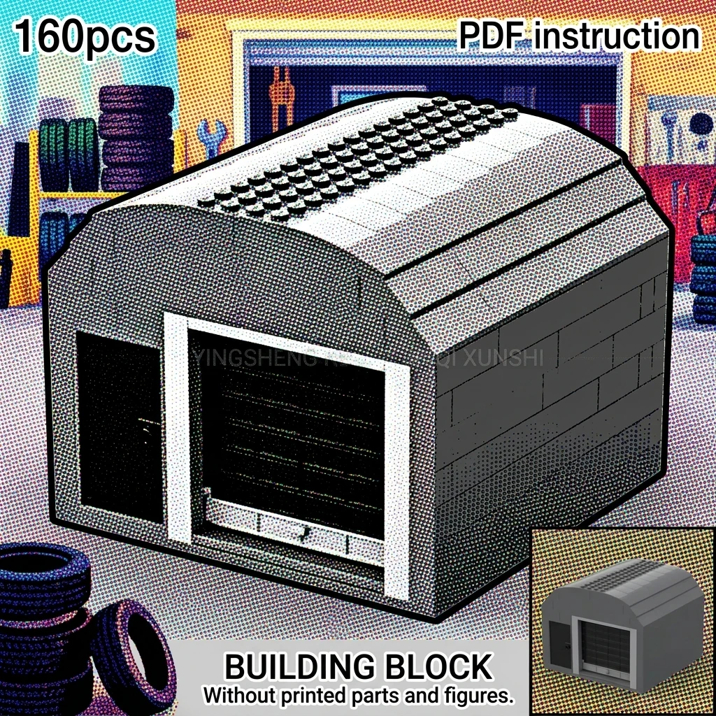 Diorama Accessory Display Model 160PCS MOC City Street View Auto Repair Shop Building Blocks Small Garage Shed
Diorama Accessory Display Model 160PCS MOC City Street View Auto Repair Shop Building Blocks Small Garage Shed