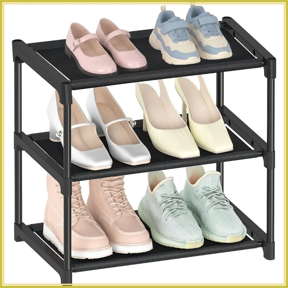 3-Tier Narrow Shoe Rack, Stackable Shoe Shelf Organizer for Entryway, Closet, Bedroom
3-Tier Narrow Shoe Rack, Stackable Shoe Shelf Organizer for Entryway, Closet, Bedroom