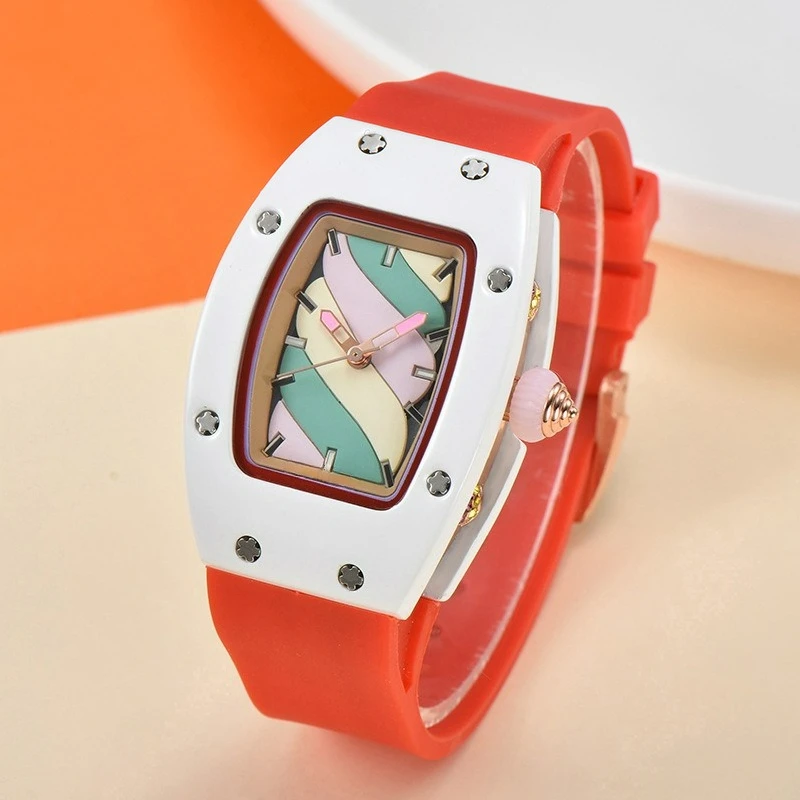 New women's colorful rhinestone design wristwatch - rainbow theme square quartz watch - fashion accessory
New women's colorful rhinestone design wristwatch - rainbow theme square quartz watch - fashion accessory