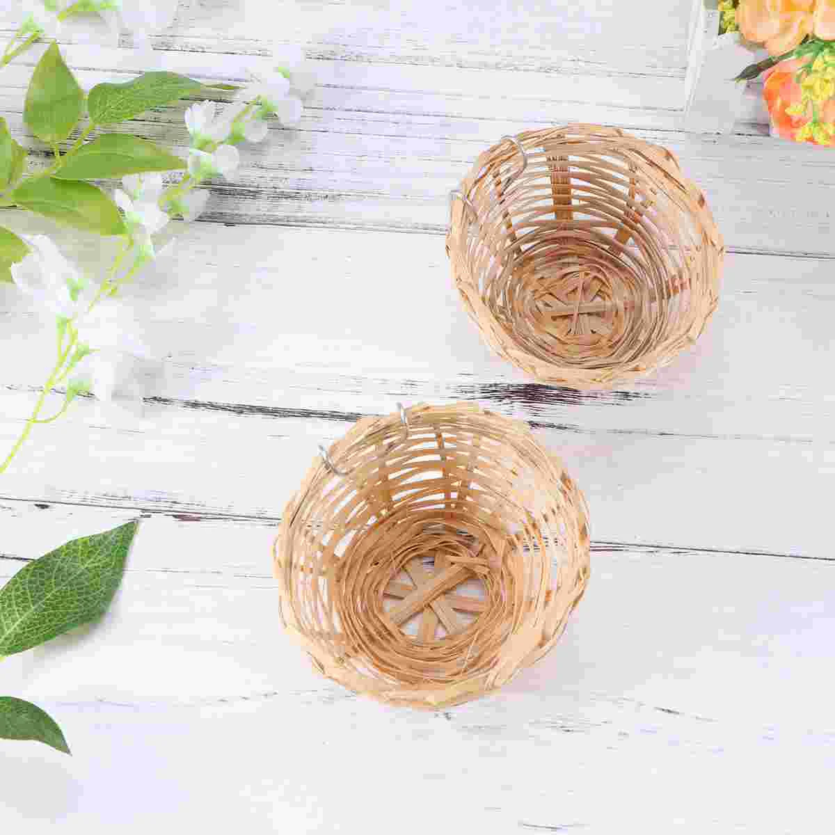 2pcs Handmade Bamboo Nest with Hook Counntry-style Bird Nest for Pets Birds Parrots Bamboo Bird Nest Hanging Bird Nest
2pcs Handmade Bamboo Nest with Hook Counntry-style Bird Nest for Pets Birds Parrots Bamboo Bird Nest Hanging Bird Nest