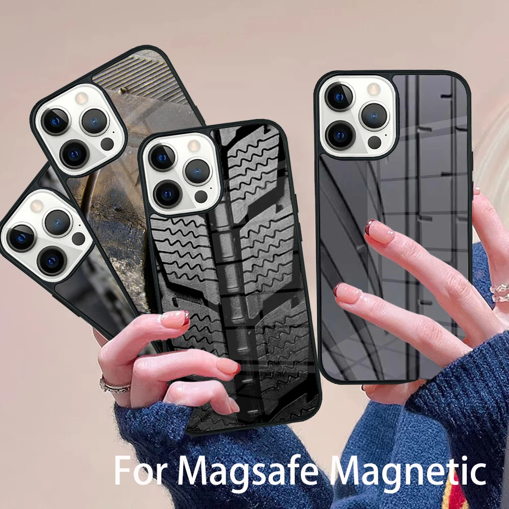 Tire Tread Tyre Track Phone Case Magesafe Magnetic Wireless Charge Cover For IPhone 16 11 12 13 14 15 Pro Max Plus Mini
Tire Tread Tyre Track Phone Case Magesafe Magnetic Wireless Charge Cover For IPhone 16 11 12 13 14 15 Pro Max Plus Mini