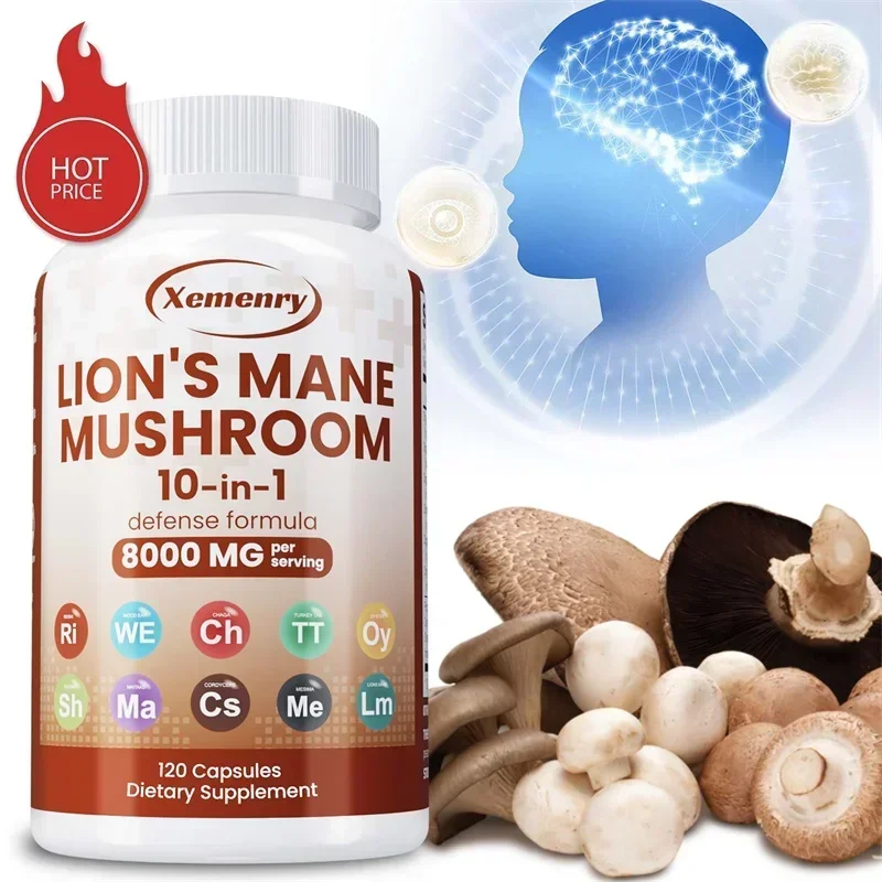 Lion's Mane Mushroom Capsules - Natural Stress & Mood Support Brain Development, Memory & Focus, Enhance Immune
Lion's Mane Mushroom Capsules - Natural Stress & Mood Support Brain Development, Memory & Focus, Enhance Immune