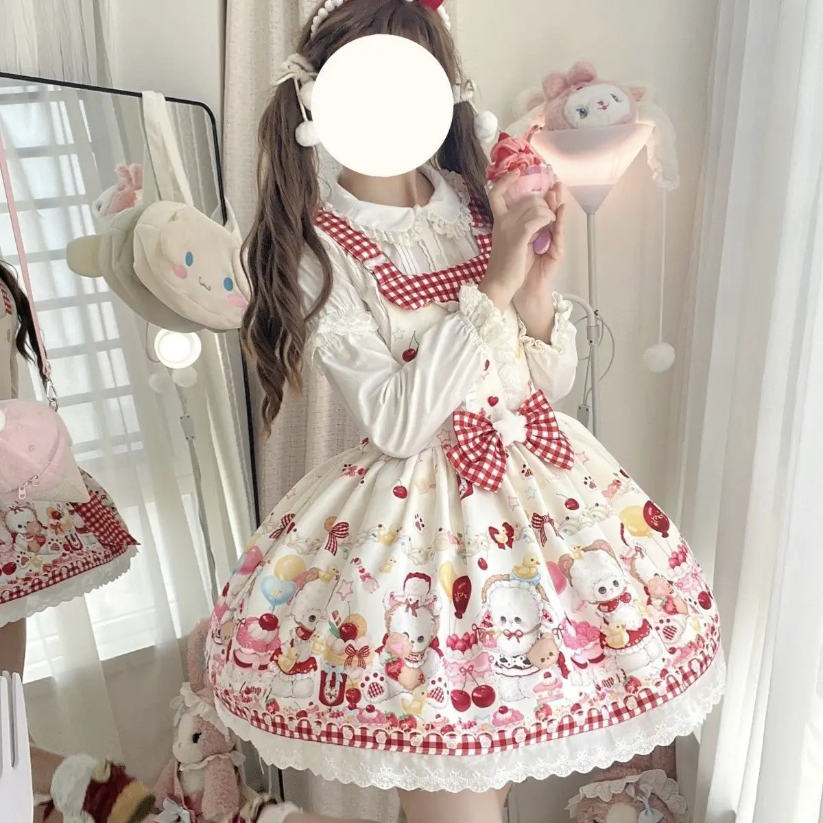 Kawaii Lolita Cute Jsk Camisole Dress Sweetheart Princess Cartoon Printing Bow Vitality Girly Loli Mini Dresses
Kawaii Lolita Cute Jsk Camisole Dress Sweetheart Princess Cartoon Printing Bow Vitality Girly Loli Mini Dresses