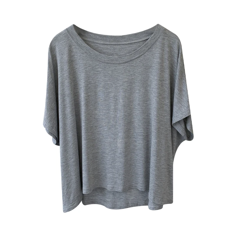 Modal round Ne ort Sve Top Women's Thin Hanging Summer High Waist T-irt Casual Commute Korean Sle Loose Fit Cotton
Modal round Ne ort Sve Top Women's Thin Hanging Summer High Waist T-irt Casual Commute Korean Sle Loose Fit Cotton