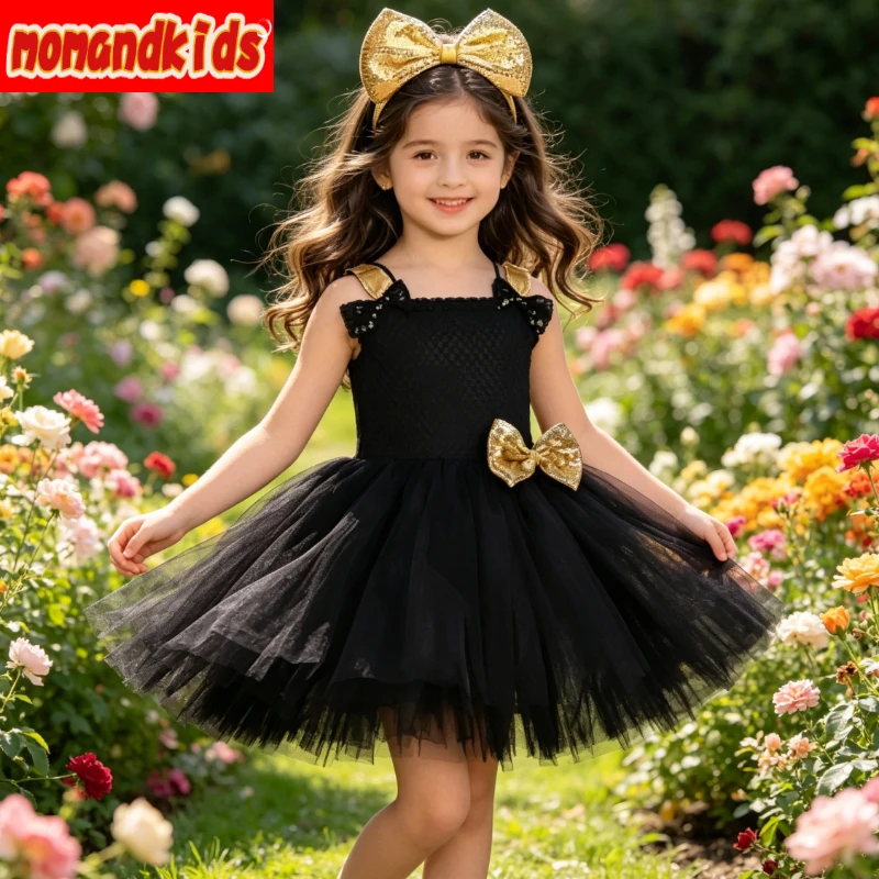 Glam Golden-black Cartoon Character Ball Gown, Crafted for Toddler Birthday Parties and All Halloween Doll Role Play Occasions
Glam Golden-black Cartoon Character Ball Gown, Crafted for Toddler Birthday Parties and All Halloween Doll Role Play Occasions