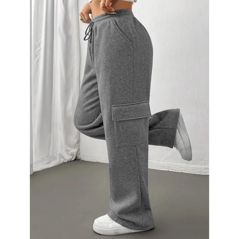 Loose Wide Leg Sweatpants Straight Cut Comfortable Women's Casual Pants Neutral Style Other Material 100% Spring Season
Loose Wide Leg Sweatpants Straight Cut Comfortable Women's Casual Pants Neutral Style Other Material 100% Spring Season