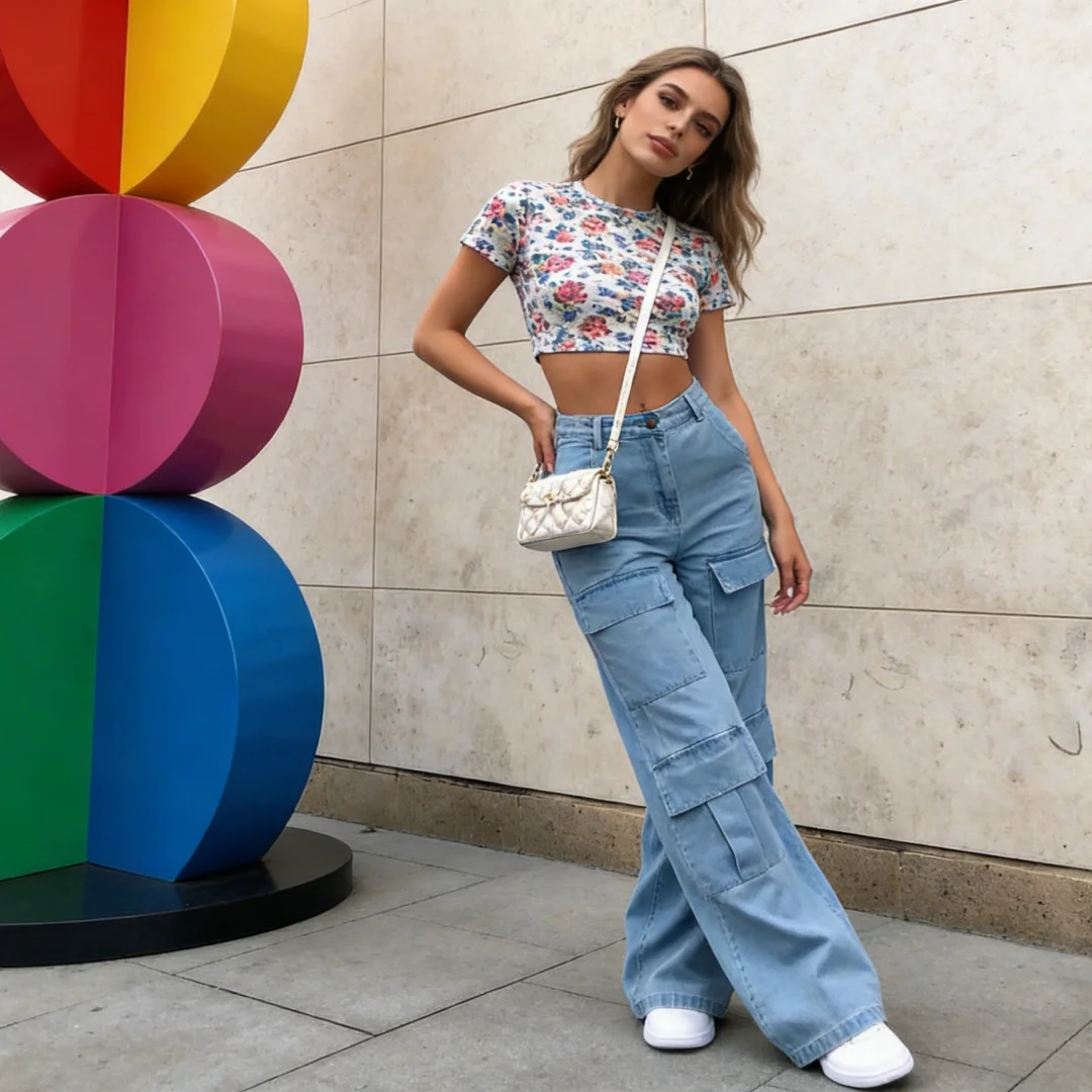 Женские джинсы-карго с широкими штанинами, длиной до щиколотки, со средней посадкой, на молнии, свободные, слегка эластичные, в уличном стиле, с карманами, осенние
Женские джинсы-карго с широкими штанинами, длиной до щиколотки, со средней посадкой, на молнии, свободные, слегка эластичные, в уличном стиле, с карманами, осенние