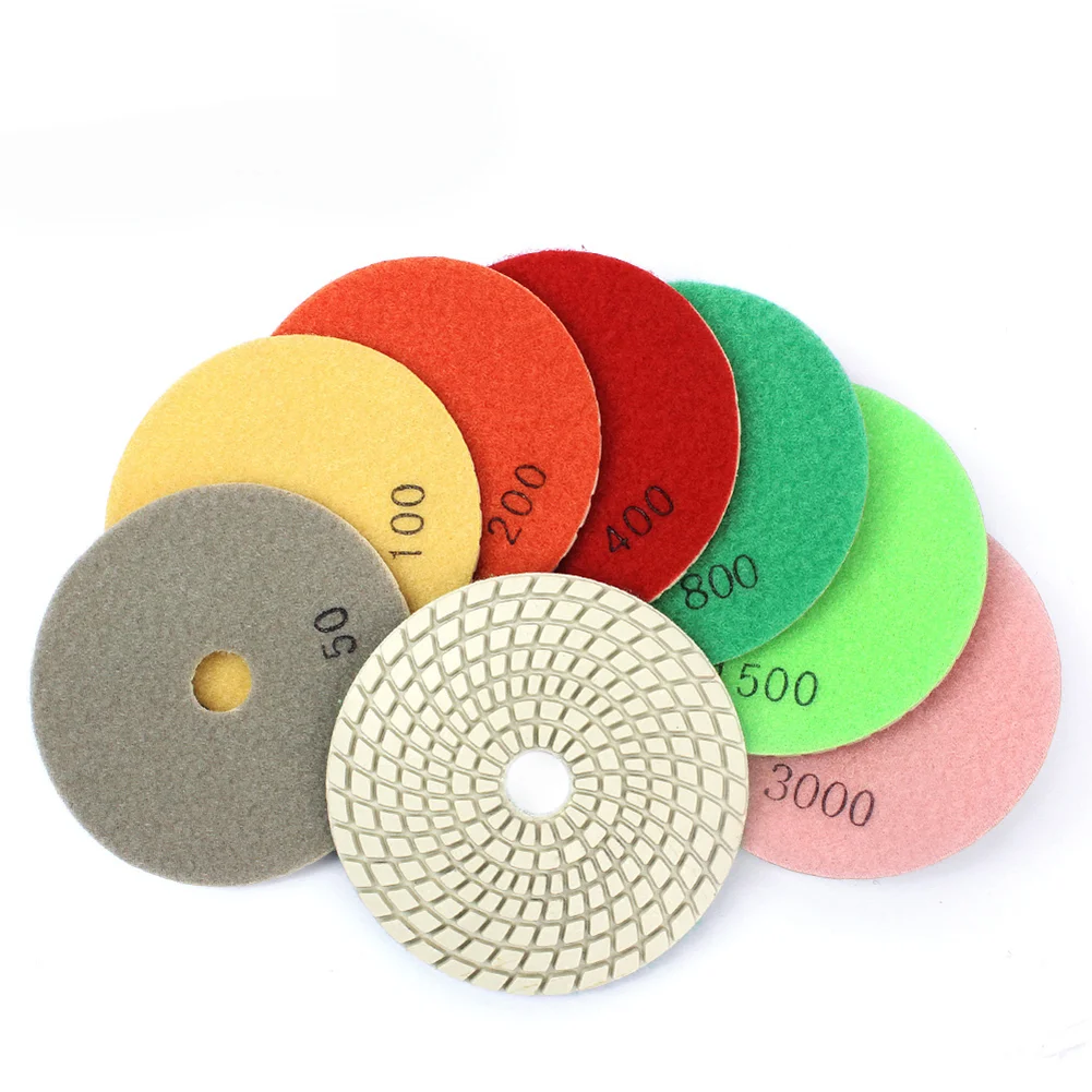 4 Inch 3 mm Thickness f Diamond Wet Use Polishing Floor Pads for Stone Marble Granite Quartz Terrazzo and Concrete Floor
4 Inch 3 mm Thickness f Diamond Wet Use Polishing Floor Pads for Stone Marble Granite Quartz Terrazzo and Concrete Floor