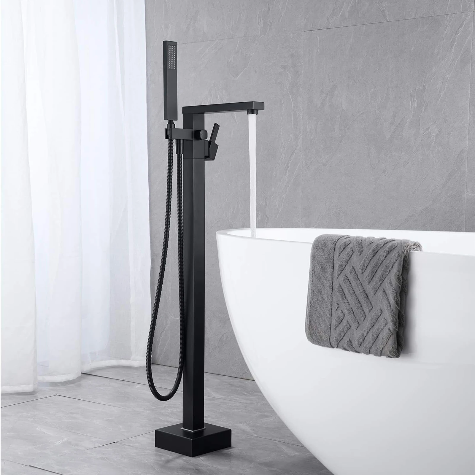 High-Pressure Stand Alone Tub Faucet with 360 Swivel Spout and Shower Mixer Tap for Apartments
High-Pressure Stand Alone Tub Faucet with 360 Swivel Spout and Shower Mixer Tap for Apartments