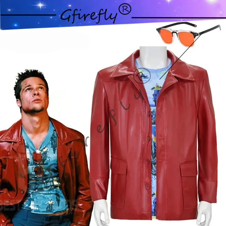 Movie Fight Club Tyler Jacket Cosplay Costume Durden Leather Coat with Shirt Glasses Halloween Carnival Party Suit Man Adults
Movie Fight Club Tyler Jacket Cosplay Costume Durden Leather Coat with Shirt Glasses Halloween Carnival Party Suit Man Adults