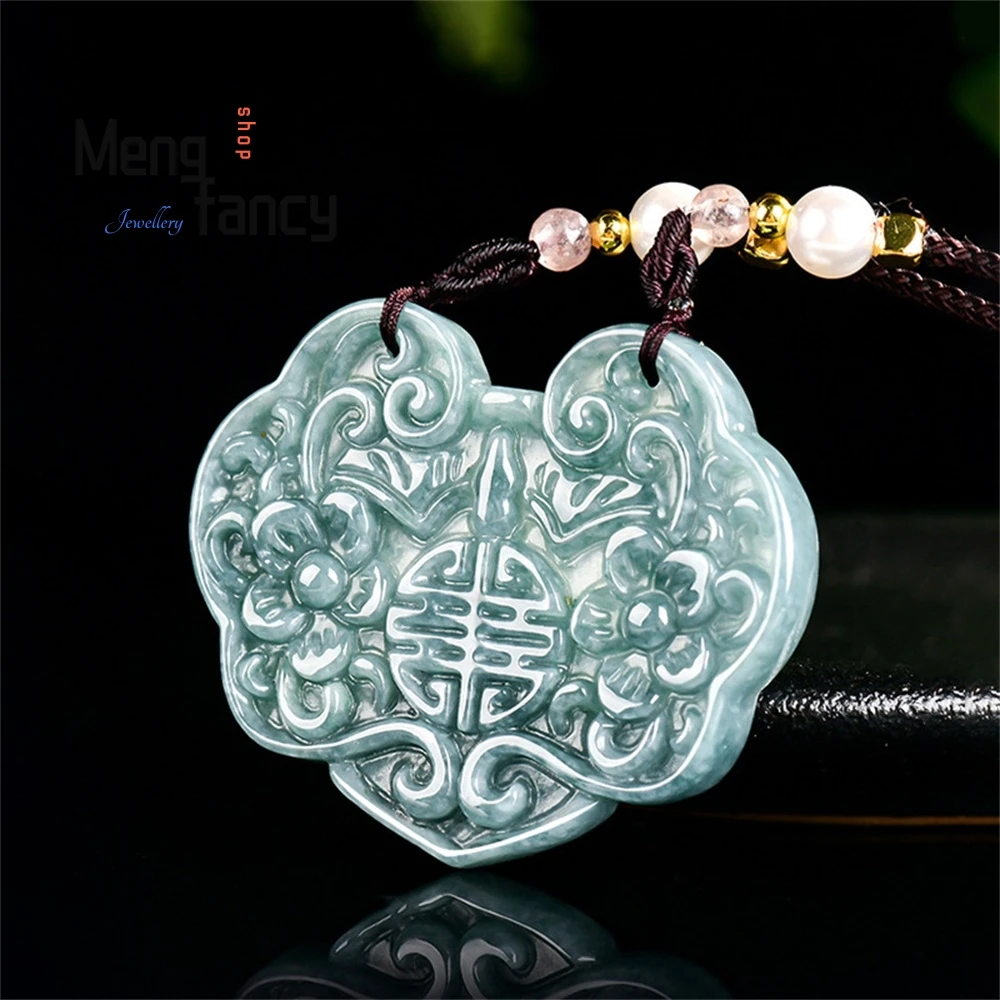 Natural A-Grade Jadeite Blue Water Lotus Prosperity Good Fortune Jade Pendant Exquisite Fashion Jewelry High-grade Holiday Gifts
Natural A-Grade Jadeite Blue Water Lotus Prosperity Good Fortune Jade Pendant Exquisite Fashion Jewelry High-grade Holiday Gifts