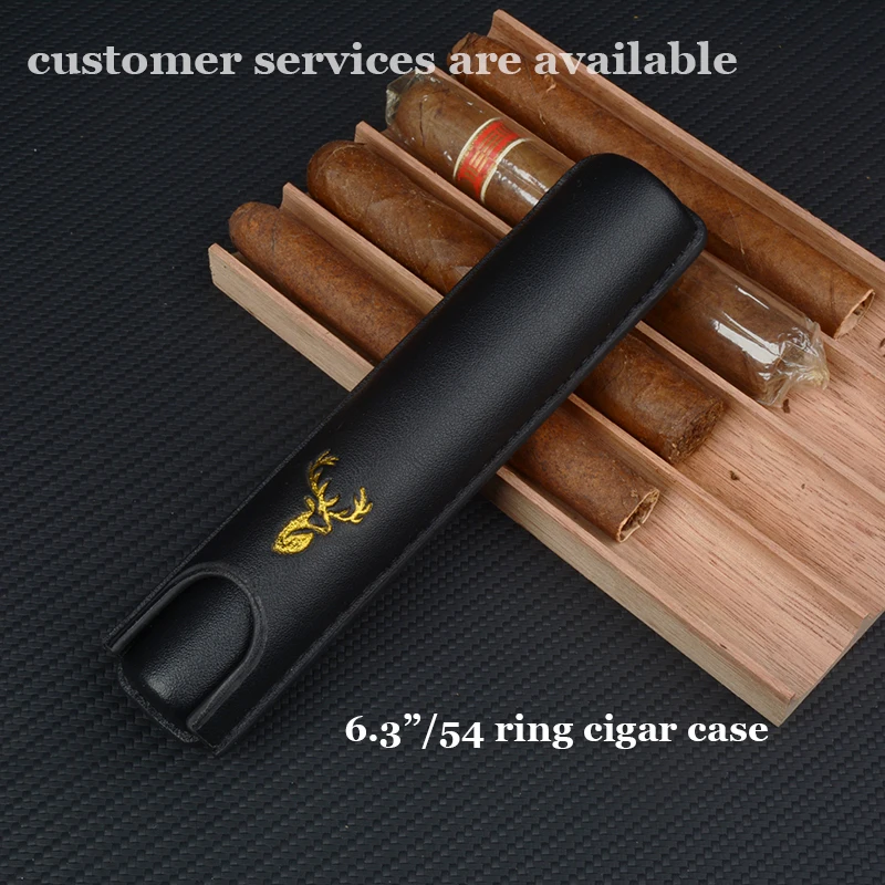 54 Ring Cigar Case 6.3" Long Cigar Holder Single Tube for Cigar Mini Leather Box Travel Humidor Smoking Accessory
54 Ring Cigar Case 6.3" Long Cigar Holder Single Tube for Cigar Mini Leather Box Travel Humidor Smoking Accessory