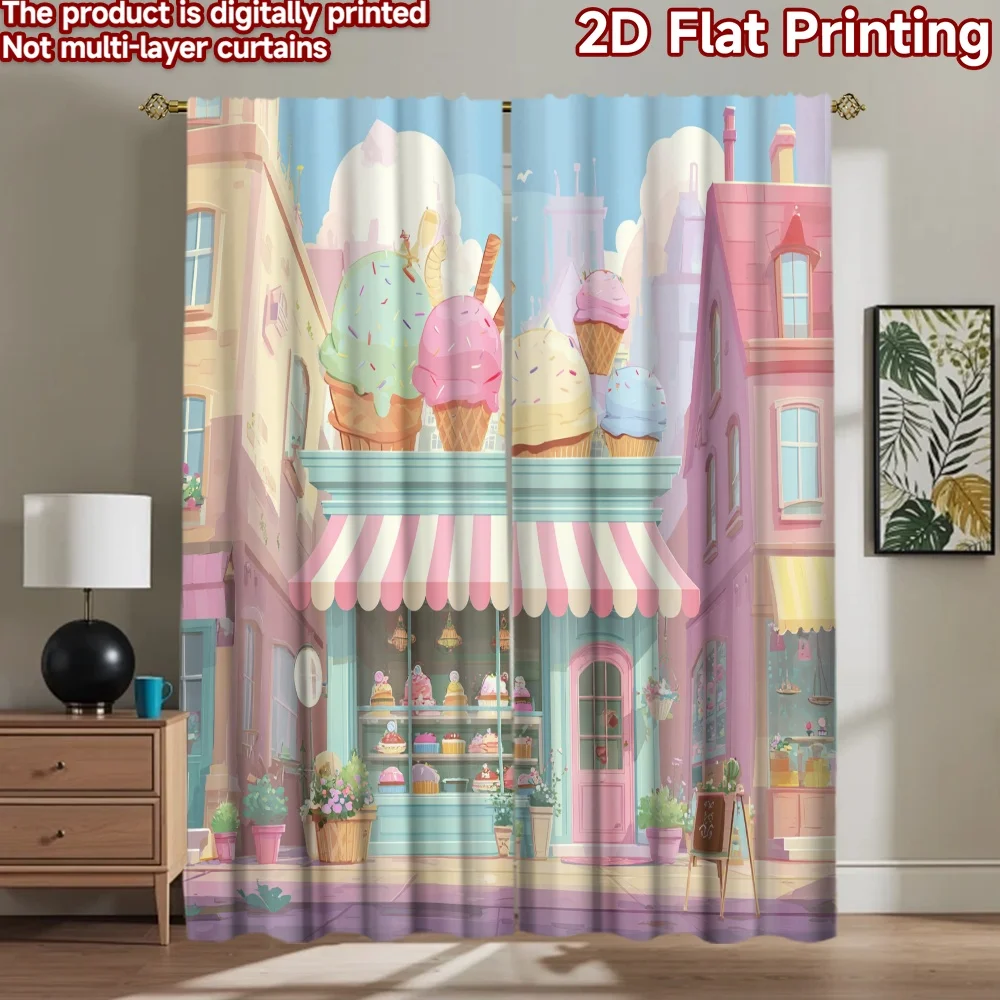2D flat printing 2pcs Party Curtains Cute Cupcakes Kawaii Bakery Shop Digital Printed Polyester Drapes Seasonal Party & Holiday
2D flat printing 2pcs Party Curtains Cute Cupcakes Kawaii Bakery Shop Digital Printed Polyester Drapes Seasonal Party & Holiday