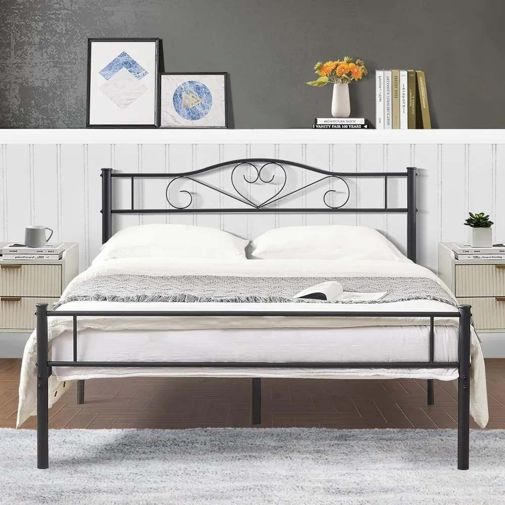 Metal Platform Bed Frame with Headboard & Footboard, Steel Slats Mattress Foundation, No Box Spring Needed,Full Size,Matte Black
Metal Platform Bed Frame with Headboard & Footboard, Steel Slats Mattress Foundation, No Box Spring Needed,Full Size,Matte Black
