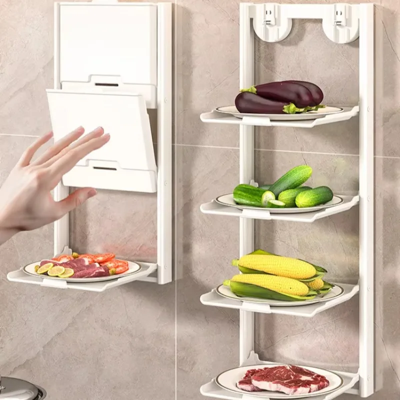 Foldable Multi-Tier Prep Tray, Home Wall-Mounted Storage Shelf, Suction Cup Food Prep Stand, Kitchen Storage Rack
Foldable Multi-Tier Prep Tray, Home Wall-Mounted Storage Shelf, Suction Cup Food Prep Stand, Kitchen Storage Rack