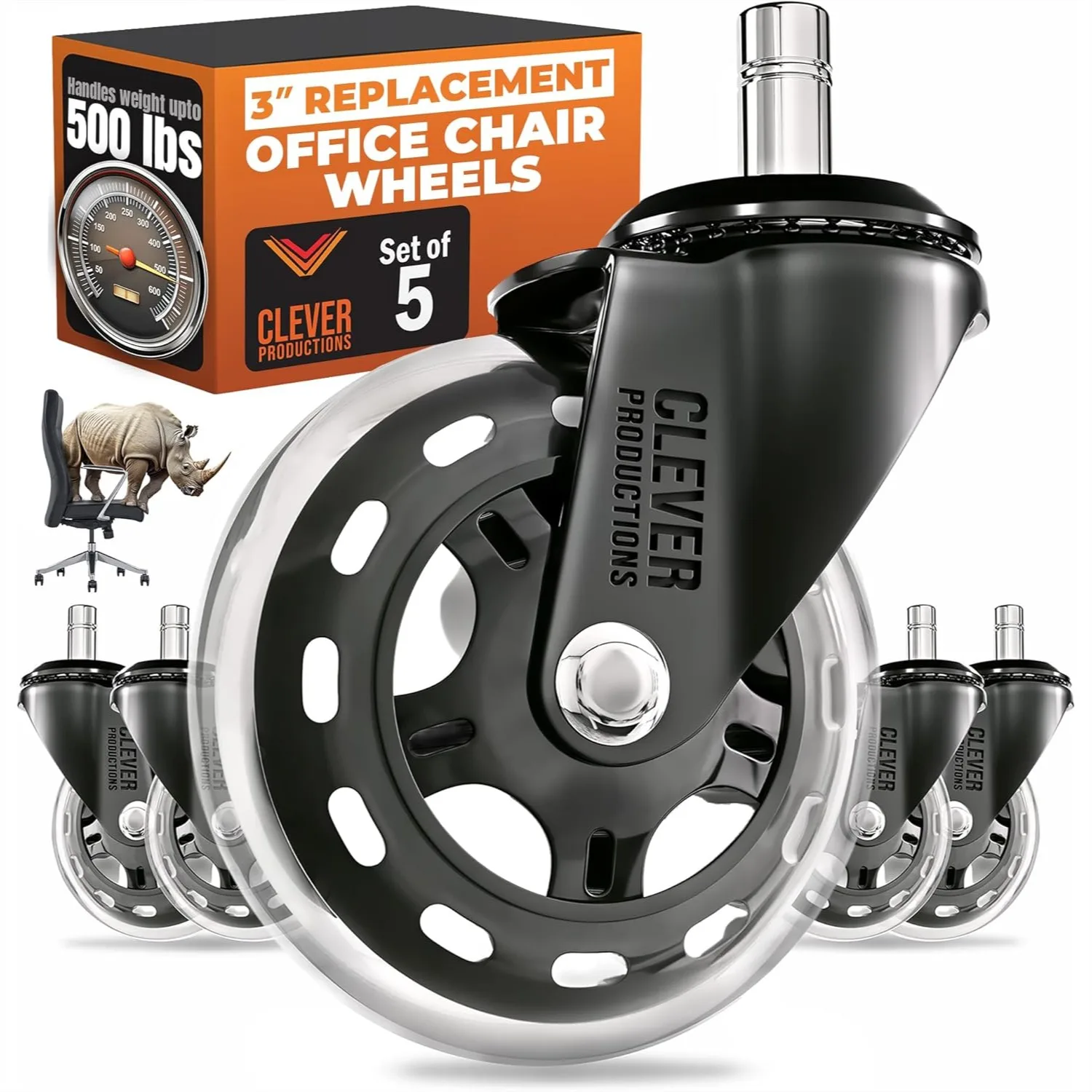 Office Chair Wheels Replacement Set of 5, Smooth & Quiet Heavy Duty Caster Wheels Universal Fit for Hardwood Floor Carpet
Office Chair Wheels Replacement Set of 5, Smooth & Quiet Heavy Duty Caster Wheels Universal Fit for Hardwood Floor Carpet
