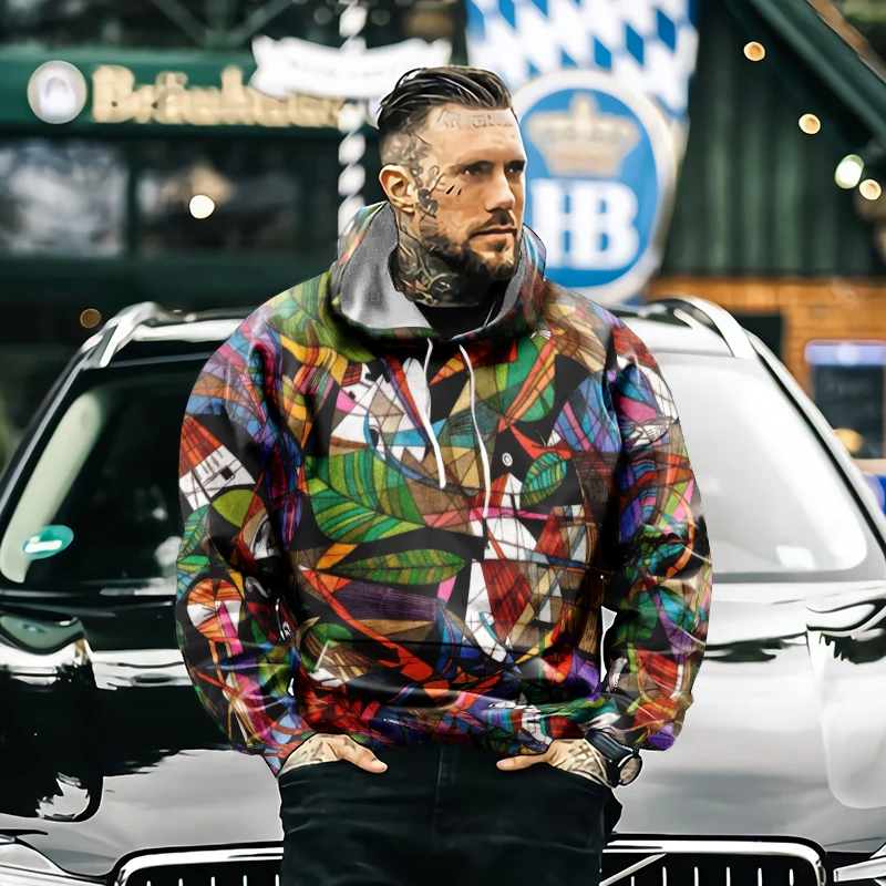 3D graffiti hip hop street stitching spring and autumn men's new hoodie long-sleeved sweatshirt street sweater
3D graffiti hip hop street stitching spring and autumn men's new hoodie long-sleeved sweatshirt street sweater