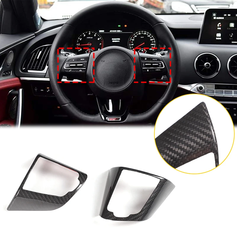 For Kia Stinger 2018-2021 Real carbon fiber car steering wheel button frame decorative sticker car modification accessories
For Kia Stinger 2018-2021 Real carbon fiber car steering wheel button frame decorative sticker car modification accessories