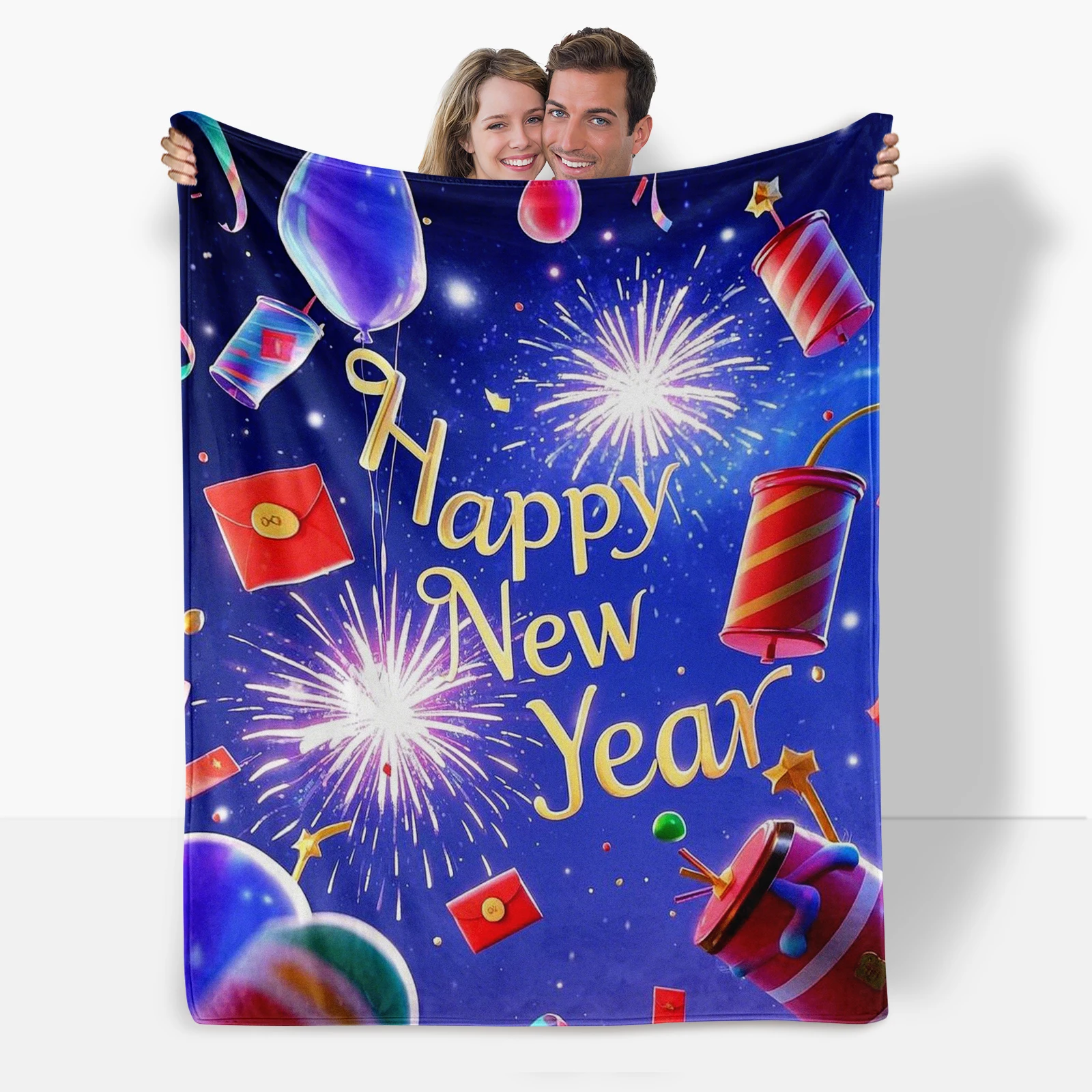 Special New Years Present Soft Flannel Blanket Combining Vibrant Fireworks And Joyful Balloons Plus Blessings
Special New Years Present Soft Flannel Blanket Combining Vibrant Fireworks And Joyful Balloons Plus Blessings