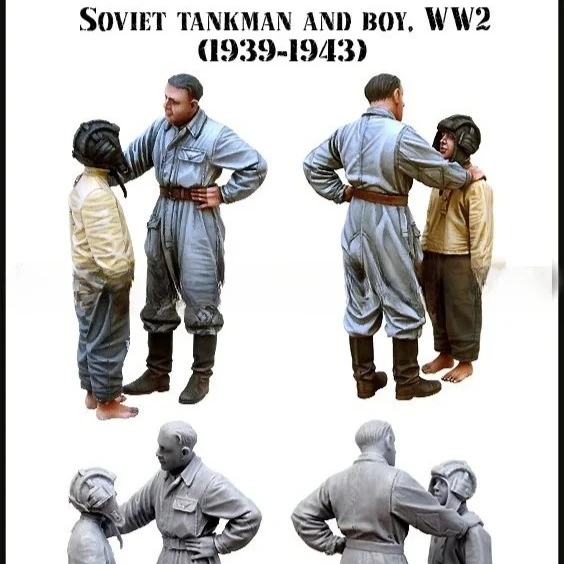 1/35 Scale Soviet Tankman and Boy WW2 Resin Figure Model Kits 2 Figures Miniature Toys Unassambled Unpainted GK Kits 387
1/35 Scale Soviet Tankman and Boy WW2 Resin Figure Model Kits 2 Figures Miniature Toys Unassambled Unpainted GK Kits 387