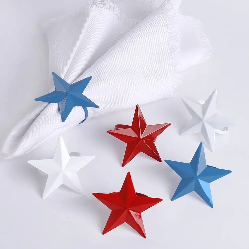 Patriotic Napkin Rings Set of 6, Star Napkin Ring Holders for Independence Day, 4th of July Party Decorations (Star)
Patriotic Napkin Rings Set of 6, Star Napkin Ring Holders for Independence Day, 4th of July Party Decorations (Star)