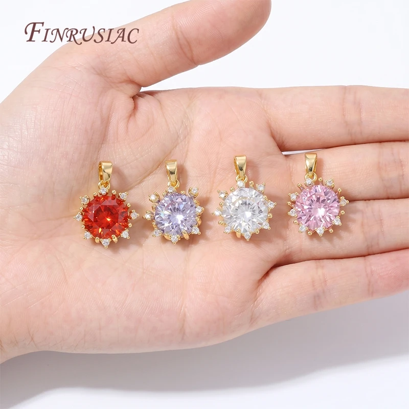 18K Gold Plated Multicolor Sunflower CZ Charms Pendant Charm For Jewelry Making DIY Bracelet Necklace Accessories
18K Gold Plated Multicolor Sunflower CZ Charms Pendant Charm For Jewelry Making DIY Bracelet Necklace Accessories