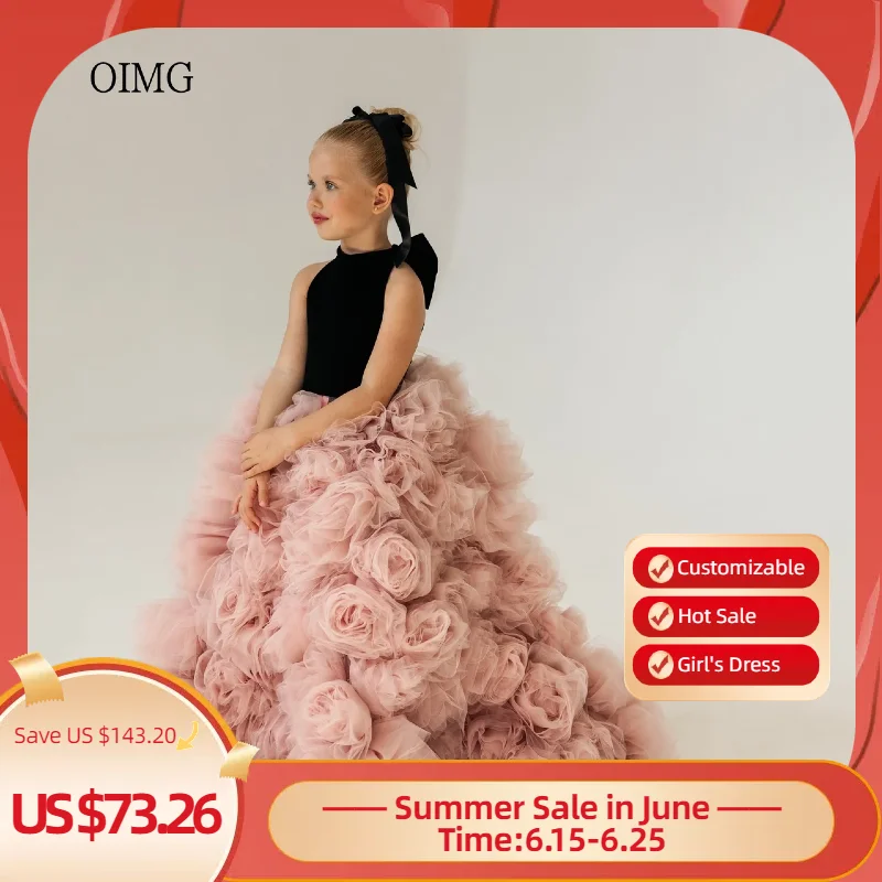 OIMG Luxury Ball Flower Girl Dresses High Neck Gown Wedding Party Dress Flowers Floor Length Princess Birthday Dress Customized
OIMG Luxury Ball Flower Girl Dresses High Neck Gown Wedding Party Dress Flowers Floor Length Princess Birthday Dress Customized