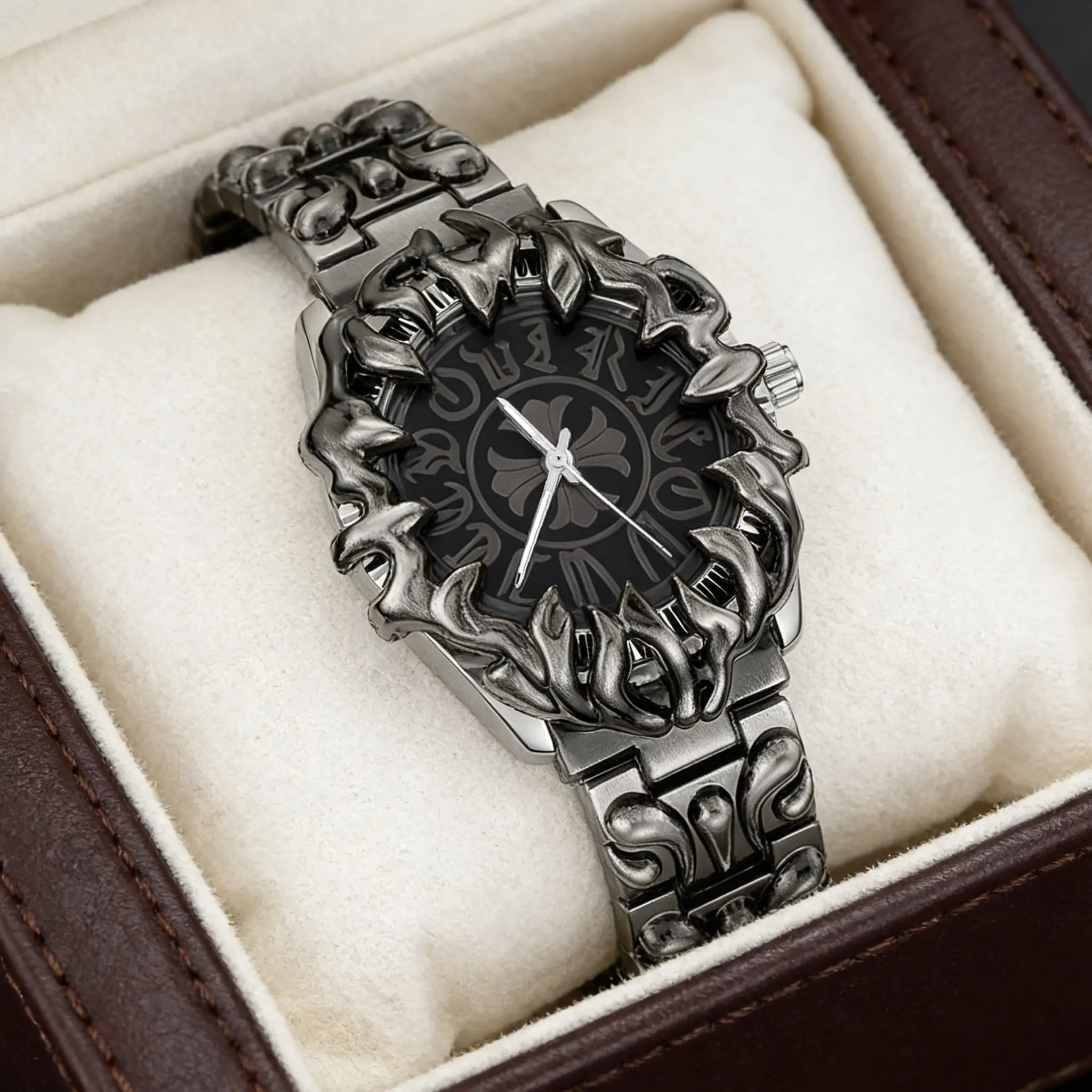 Y2K Watch Original Unique Shape Watch Claw Style Roman Numeral Display Floral Engraving Vintage Quartz Watch Premium Ins Gift
Y2K Watch Original Unique Shape Watch Claw Style Roman Numeral Display Floral Engraving Vintage Quartz Watch Premium Ins Gift