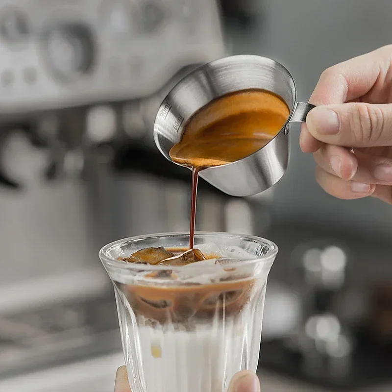 100ML Espresso Extraction Cup 304 Stainless Steel with Scale Thickened Exquisite Ounce Coffee Cup Home Kitchen Cafe Accessories
100ML Espresso Extraction Cup 304 Stainless Steel with Scale Thickened Exquisite Ounce Coffee Cup Home Kitchen Cafe Accessories