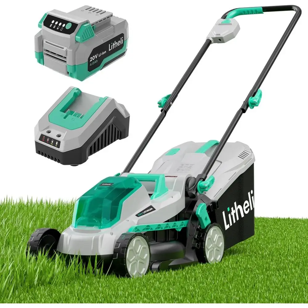 20V 13" CordlLawn Mower, Electric Lawn Mowers or Garden, Yard and arm, 5 Heights, with BrushlMotor, 4.0Ah Battery & Included
20V 13" CordlLawn Mower, Electric Lawn Mowers or Garden, Yard and arm, 5 Heights, with BrushlMotor, 4.0Ah Battery & Included