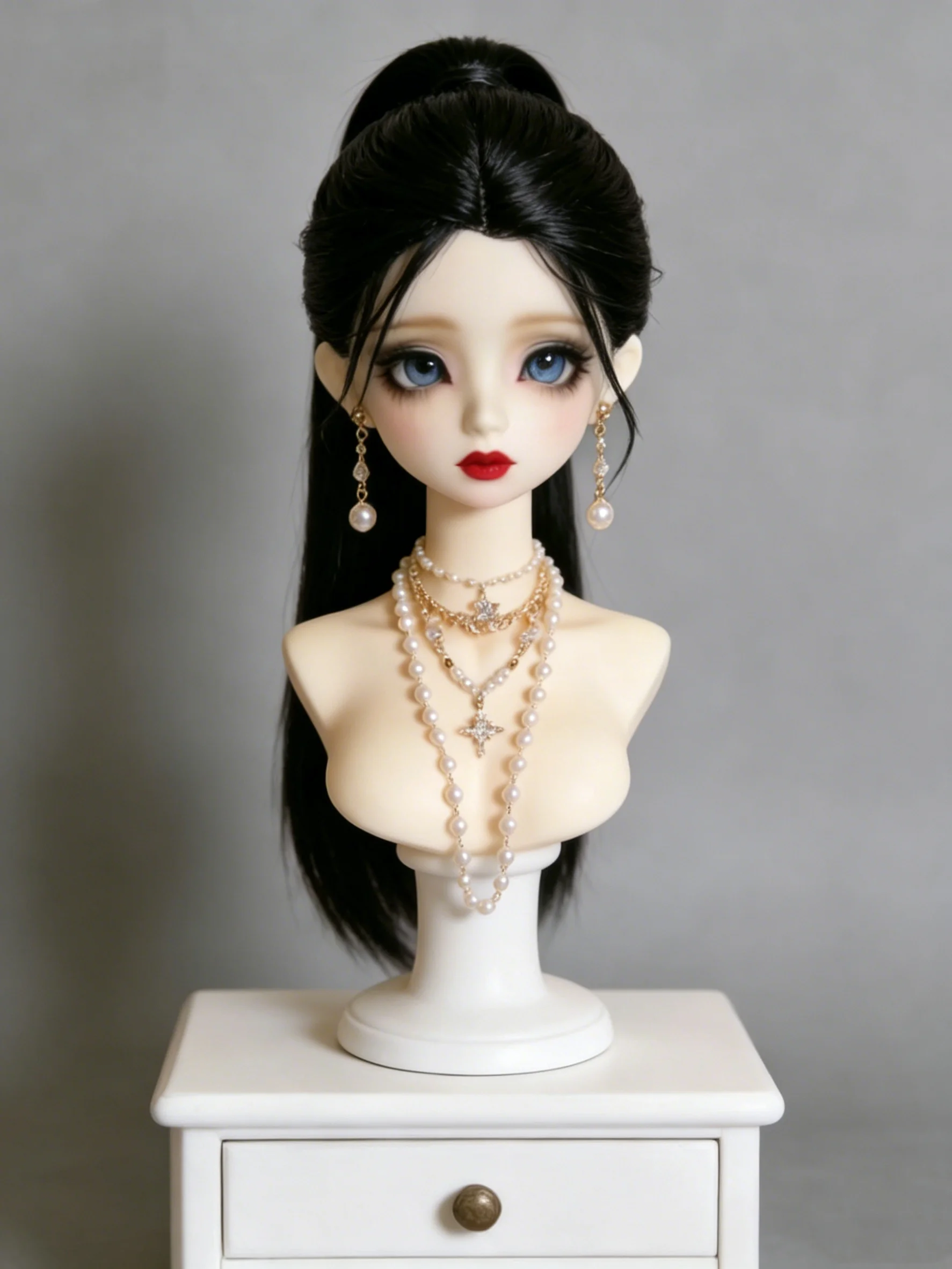 Wigs doll wig black high ponytail bjd wig, 1/3 1/4 BJD doll hair free shipping
Wigs doll wig black high ponytail bjd wig, 1/3 1/4 BJD doll hair free shipping