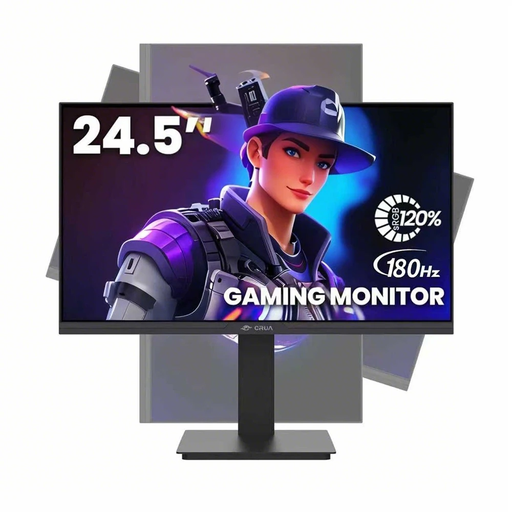 CRUA 24.5Inch Gaming Monitor180Hz FHD(1920x1080P) , Height/Pivot/Swivel/Tilt Adjustable Vertical Monitor, Support FreeSync
CRUA 24.5Inch Gaming Monitor180Hz FHD(1920x1080P) , Height/Pivot/Swivel/Tilt Adjustable Vertical Monitor, Support FreeSync