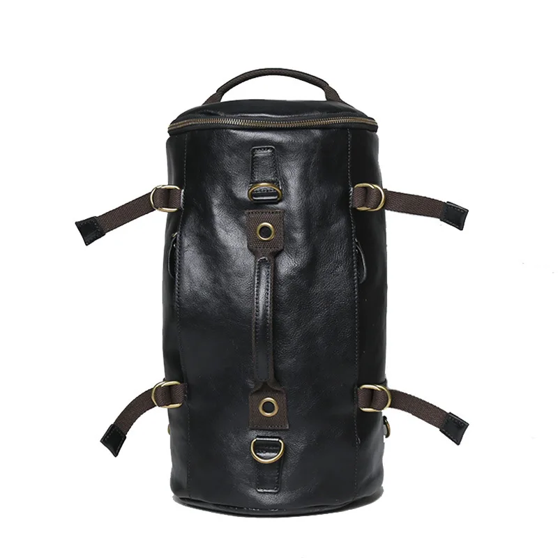 Handmade Vegetable-Tanned Full-Grain Leather Backpack for Men - Vintage Cylinder-style Motorcycle Rucksack
Handmade Vegetable-Tanned Full-Grain Leather Backpack for Men - Vintage Cylinder-style Motorcycle Rucksack