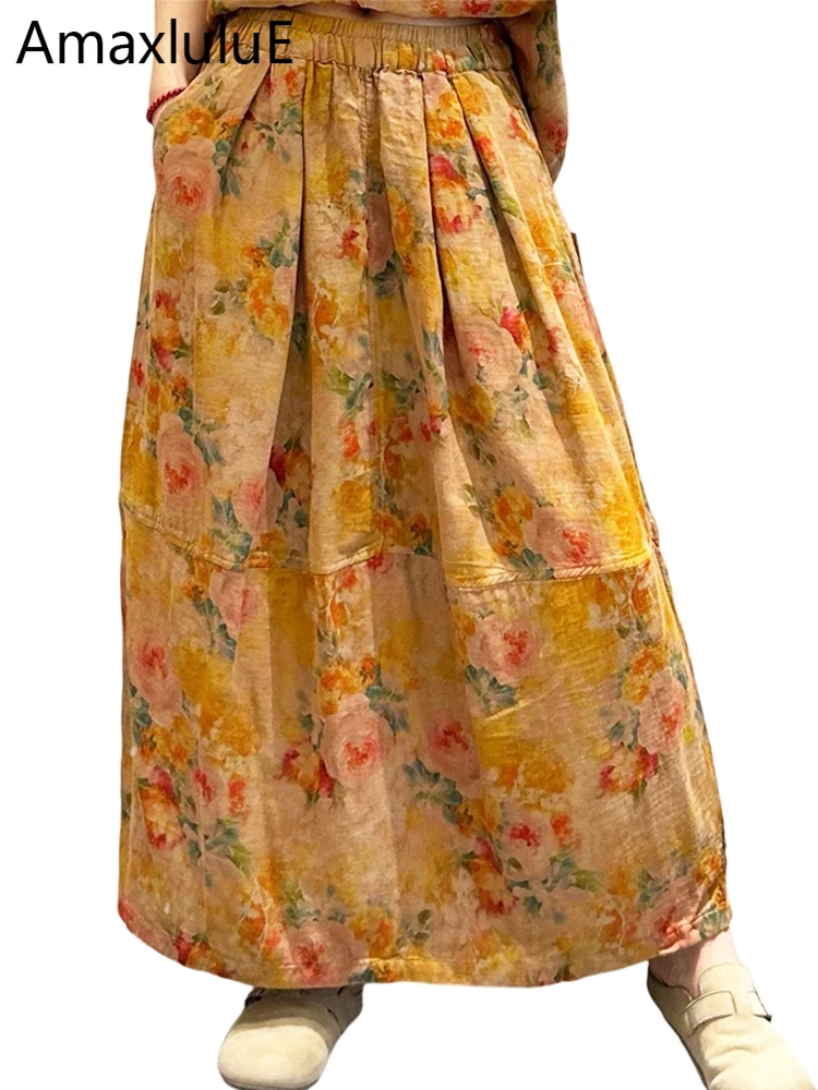 Amax LuluE 2026 Japanese Design Loose Floral Skirts Womens Fashion Classic Luxury Clothes Ladies Vintage Cotton Linen Streetwear
Amax LuluE 2026 Japanese Design Loose Floral Skirts Womens Fashion Classic Luxury Clothes Ladies Vintage Cotton Linen Streetwear