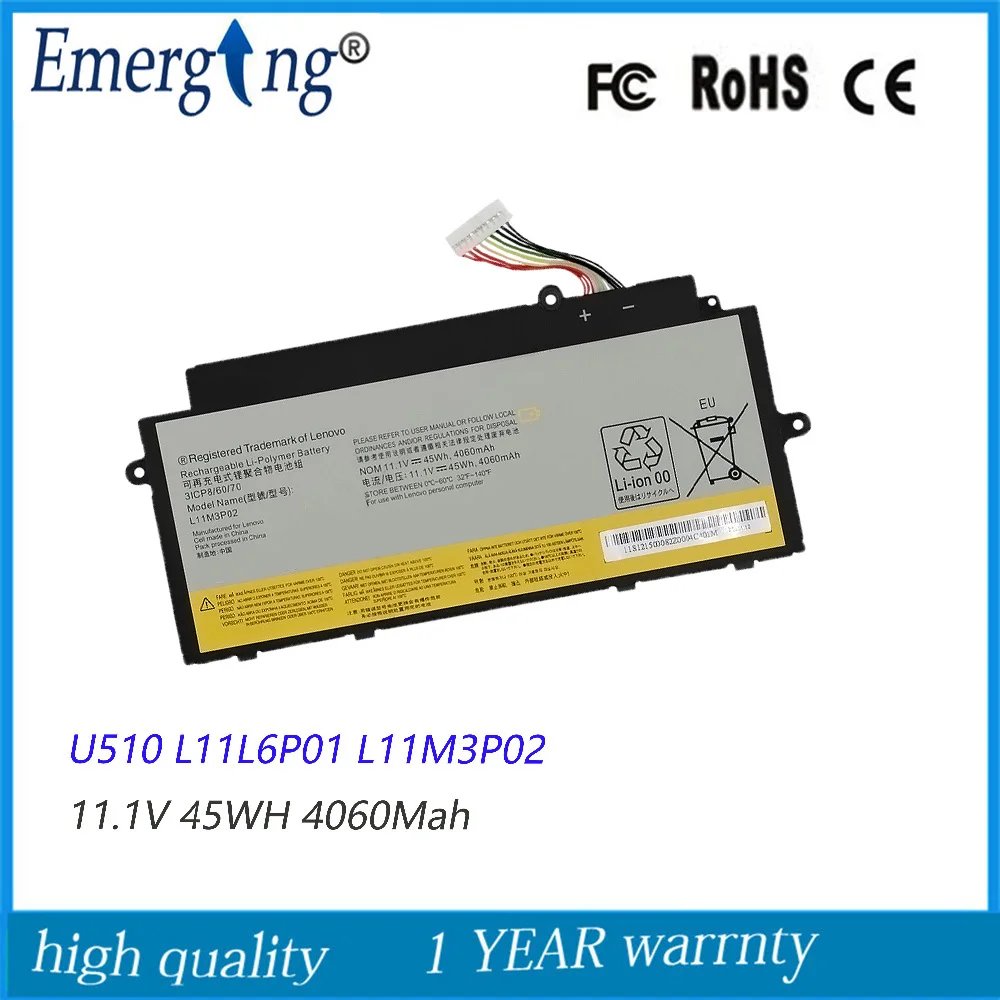 11.1V 45Wh New Laptop Battery for Lenovo IdeaPad U31 U510 L11L6P01 L11M3P02 Touch 3ICP40/61/69-2
11.1V 45Wh New Laptop Battery for Lenovo IdeaPad U31 U510 L11L6P01 L11M3P02 Touch 3ICP40/61/69-2