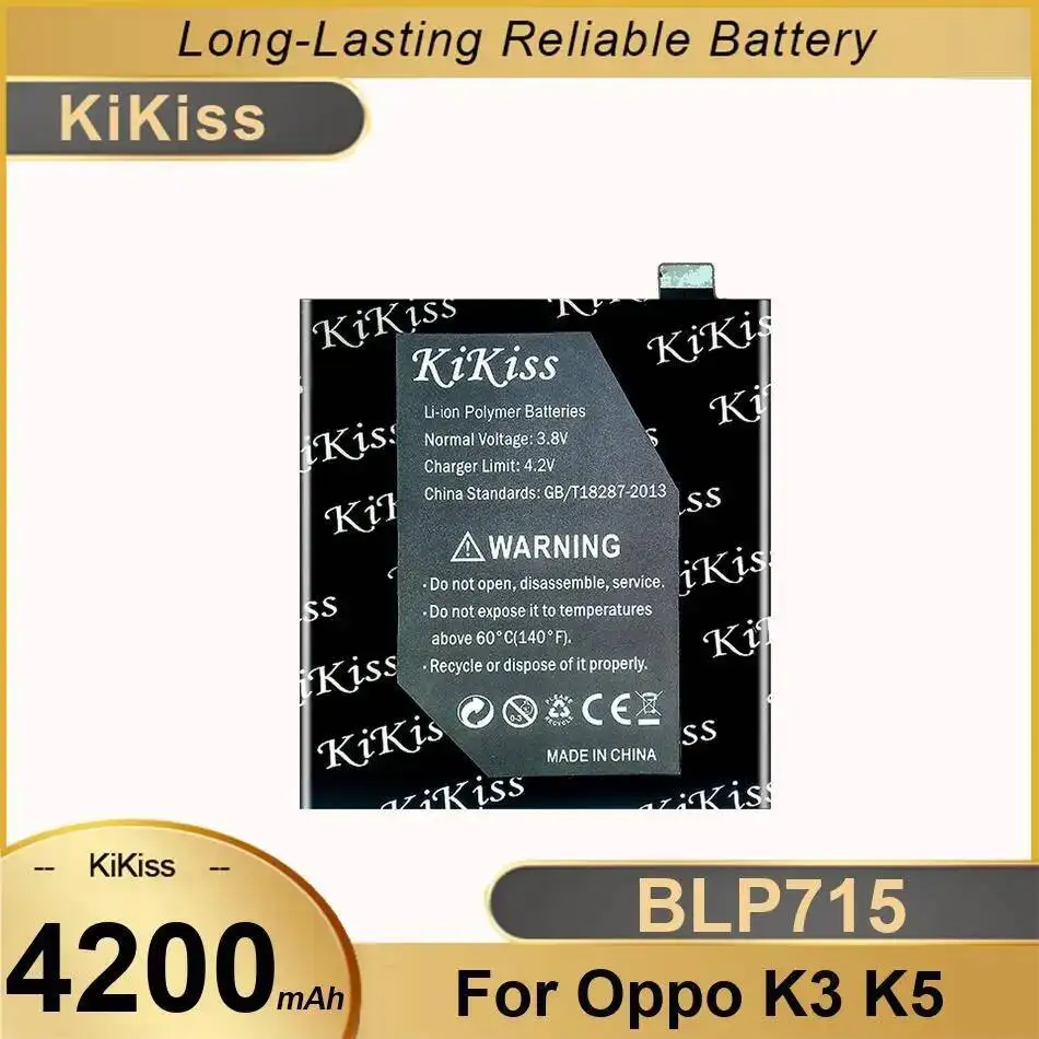 Аккумулятор для мобильного телефона с быстрой зарядкой для Oppo K3 K5 BLP715 Safe 4200 мАч
Аккумулятор для мобильного телефона с быстрой зарядкой для Oppo K3 K5 BLP715 Safe 4200 мАч