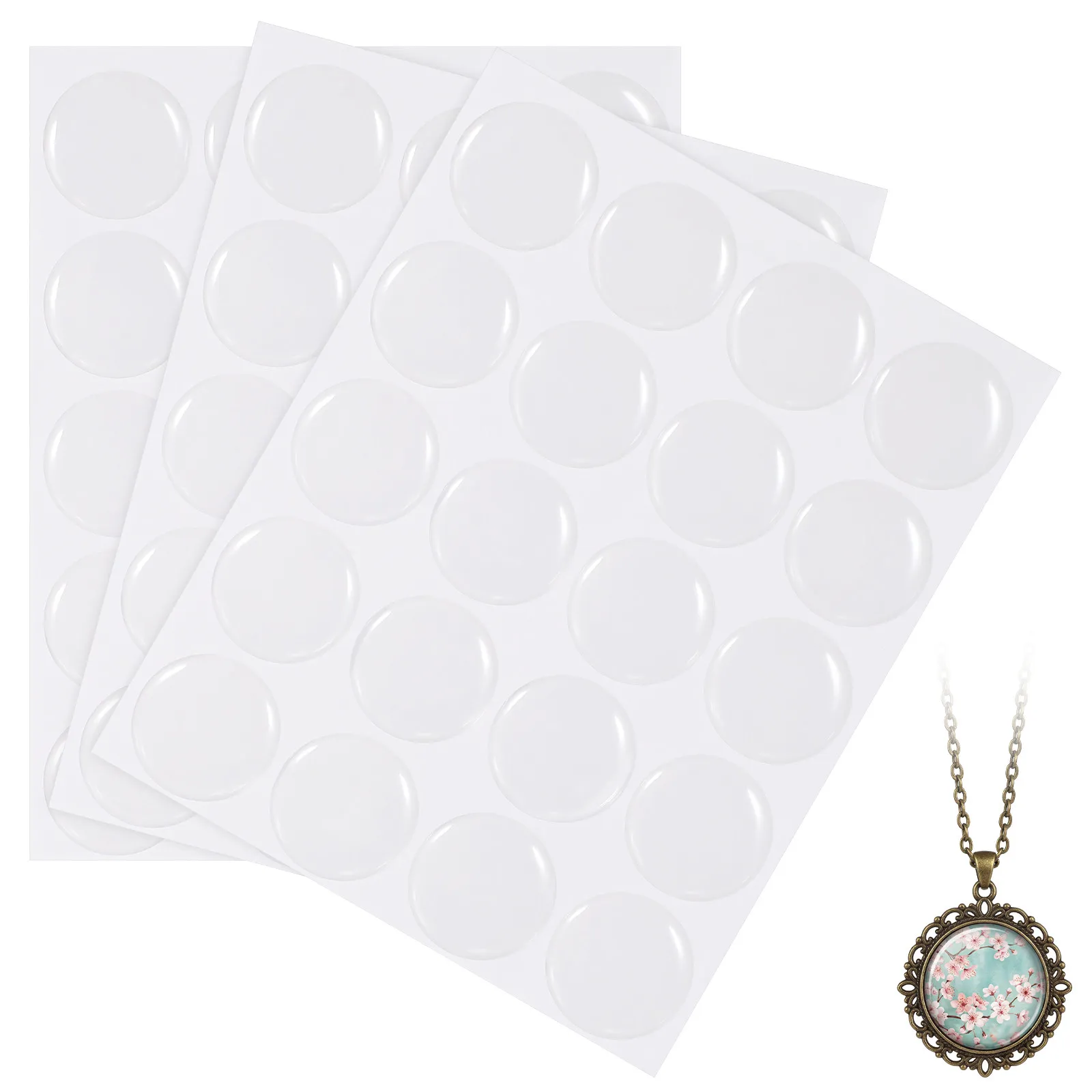 60Pcs Round Resin Time Cabochons 25Mm Transparent Flat Back Self Sticking Patch Waterproof Craft Supplies for Jewelry Making
60Pcs Round Resin Time Cabochons 25Mm Transparent Flat Back Self Sticking Patch Waterproof Craft Supplies for Jewelry Making