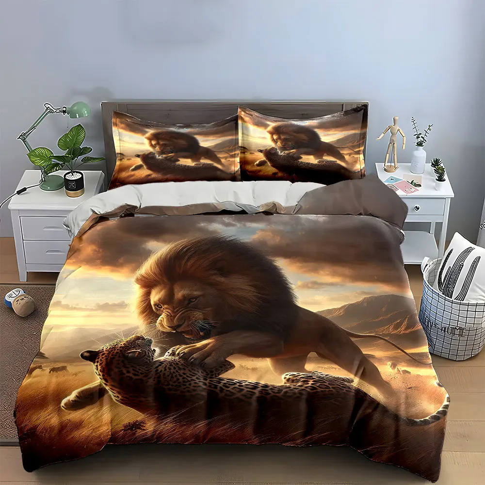 "Wildlife Animal Fight Decor Set" Soft Comfortable Duvet Cover Bedding Set Included 1*Duvet Cover & 2*Pillowcases, gift
"Wildlife Animal Fight Decor Set" Soft Comfortable Duvet Cover Bedding Set Included 1*Duvet Cover & 2*Pillowcases, gift