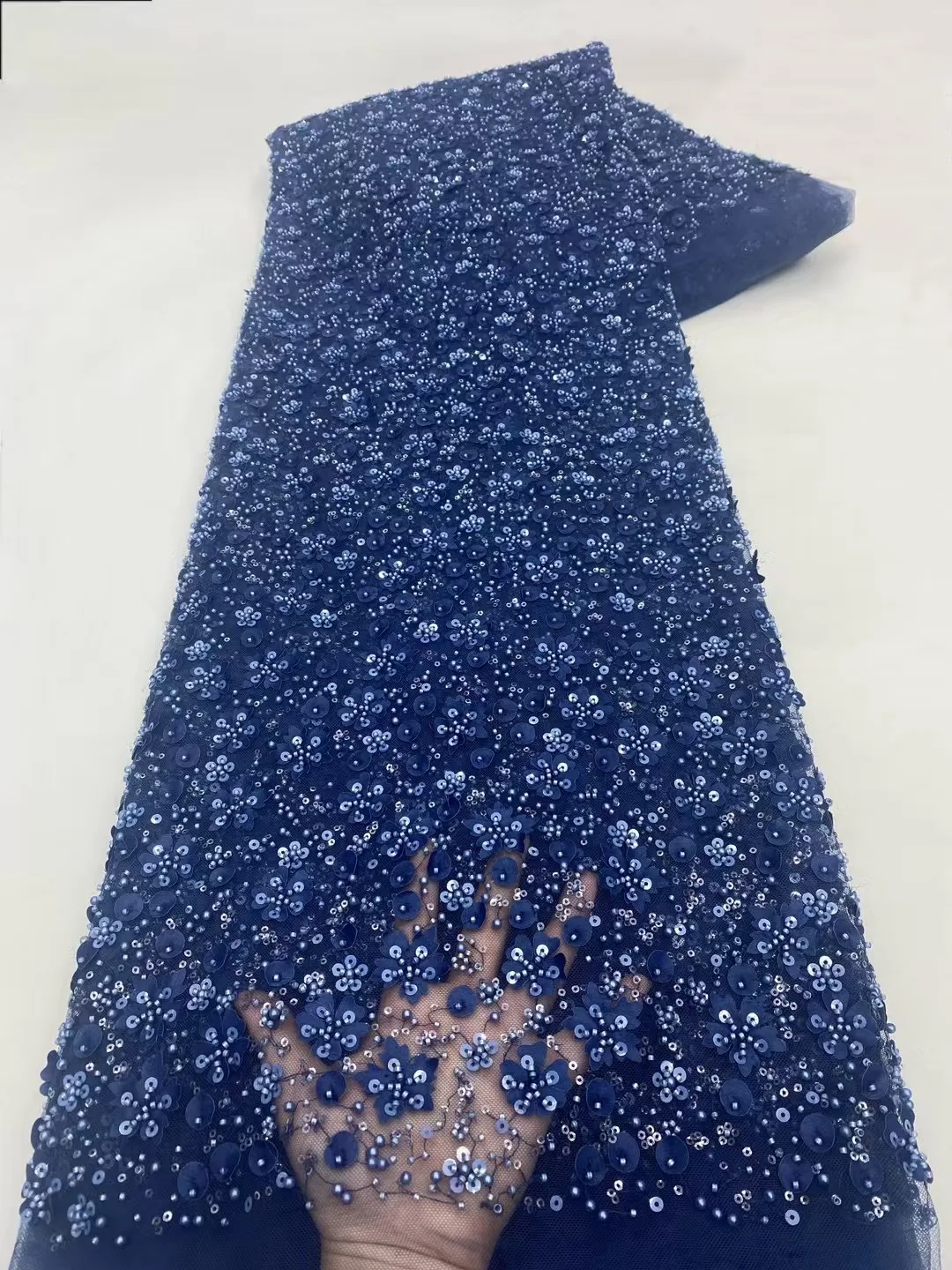 Wholesale Latest Luxury Sequins Pearls Bridal Beaded Lace Fabric High Quality African Nigerian 3D Lace Fabric
Wholesale Latest Luxury Sequins Pearls Bridal Beaded Lace Fabric High Quality African Nigerian 3D Lace Fabric